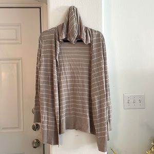 NWOT Cynthia Rowley Linen Blend Hooded Open Front Cardigan Size M